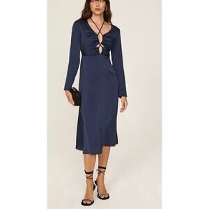 Samantha Sipos Inspired Dress Halter Neck Blue M